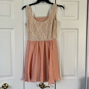 Light pink silk dress